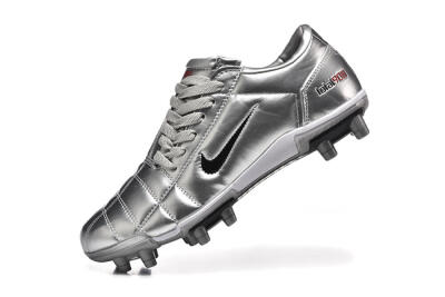 Niken Total 90 III FG Firm Ground Soccer Cleats - Silver/Black