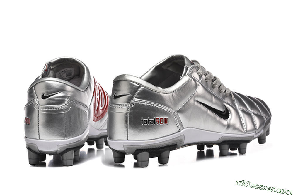 Niken Total 90 III FG Firm Ground Soccer Cleats - Silver/Black 9