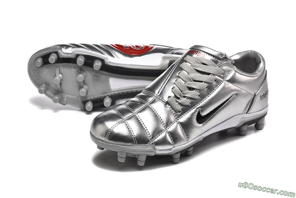 Niken Total 90 III FG Firm Ground Soccer Cleats - Silver/Black 3