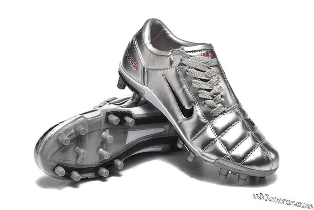 Niken Total 90 III FG Firm Ground Soccer Cleats - Silver/Black 4