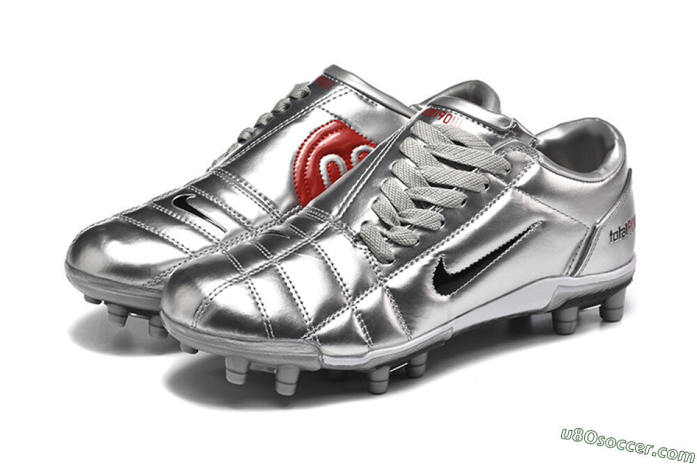 Niken Total 90 III FG Firm Ground Soccer Cleats - Silver/Black 5