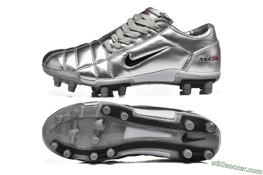 Niken Total 90 III FG Firm Ground Soccer Cleats - Silver/Black 0