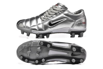 Niken Total 90 III FG Firm Ground Soccer Cleats - Silver/Black