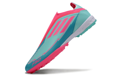 Adidas F50 Elite Laceless TF Artificial Turf Soccer Shoes - Jade/Pink/White