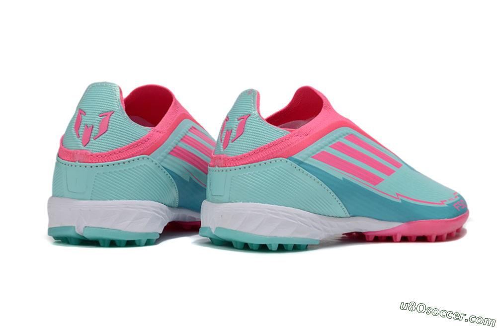 Adidas F50 Elite Laceless TF Artificial Turf Soccer Shoes - Jade/Pink/White 7