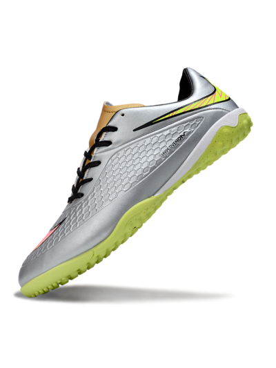 Nike Hypervenom Phantom RGN SE TF Artificial Turf Soccer Shoes - Silver/Yellow/Pink
