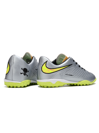 Nike Hypervenom Phantom RGN SE TF Artificial Turf Soccer Shoes - Silver/Yellow/Pink