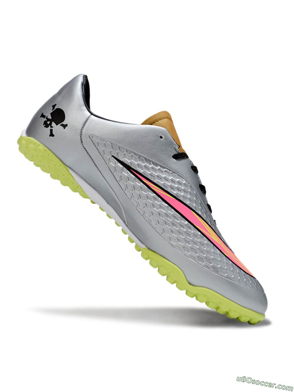 Nike Hypervenom Phantom RGN SE TF Artificial Turf Soccer Shoes - Silver/Yellow/Pink 4