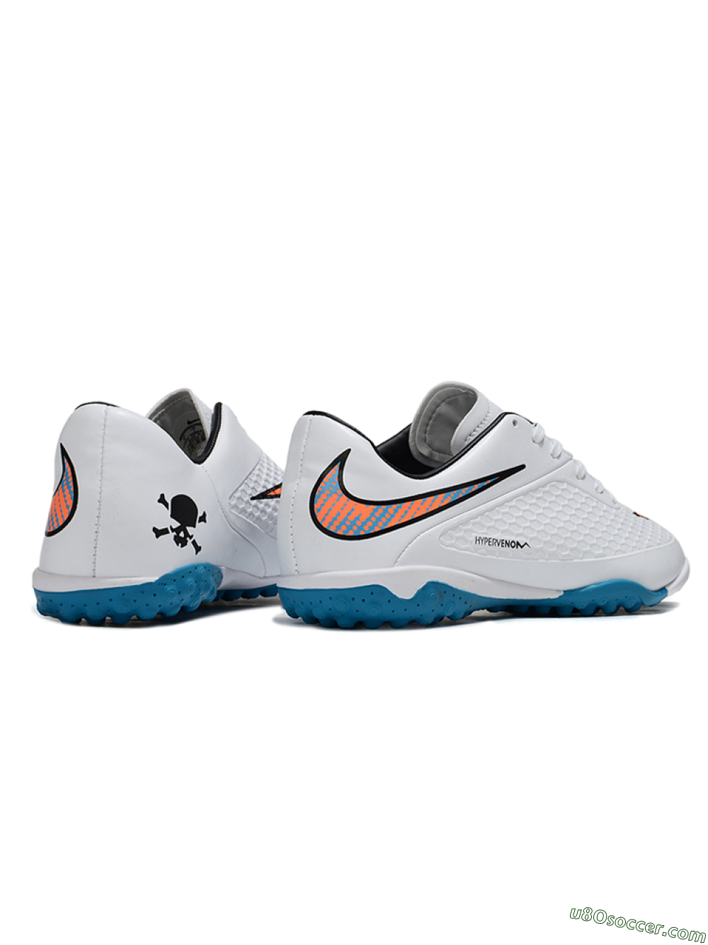 Nike Hypervenom Phantom RGN SE TF Artificial Turf Soccer Shoes - White/Blue/Orange 6