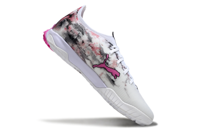 Puma Ultra 5 Ultimate TF Artificial Turf Soccer Shoes - White/Black/Pink