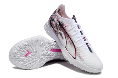 Puma Ultra 5 Ultimate TF Artificial Turf Soccer Shoes - White/Black/Pink