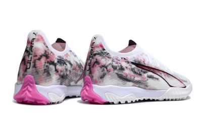 Puma Ultra 5 Ultimate TF Artificial Turf Soccer Shoes - White/Black/Pink