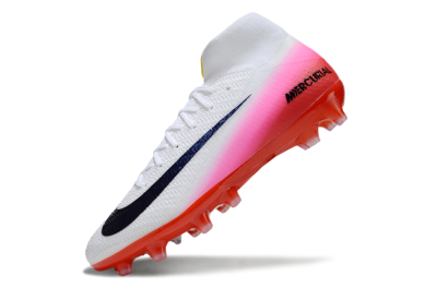 Nike Air Zoom Mercurial Superfly 10 Elite AG Artificial Grass Soccer Cleats - White/Black/Pink
