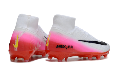 Nike Air Zoom Mercurial Superfly 10 Elite AG Artificial Grass Soccer Cleats - White/Black/Pink