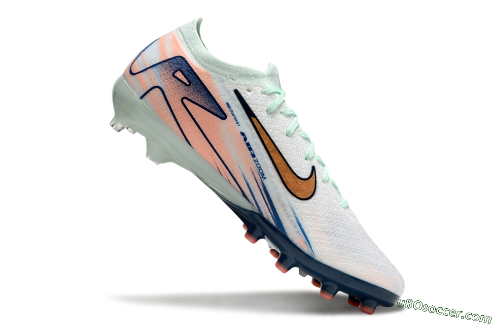 Nike Air Zoom Mercurial Vapor 16 Elite AG Artificial Grass Soccer Cleats - Pink/Jade/Yellow 5