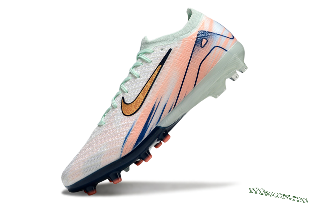 Nike Air Zoom Mercurial Vapor 16 Elite AG Artificial Grass Soccer Cleats - Pink/Jade/Yellow 6