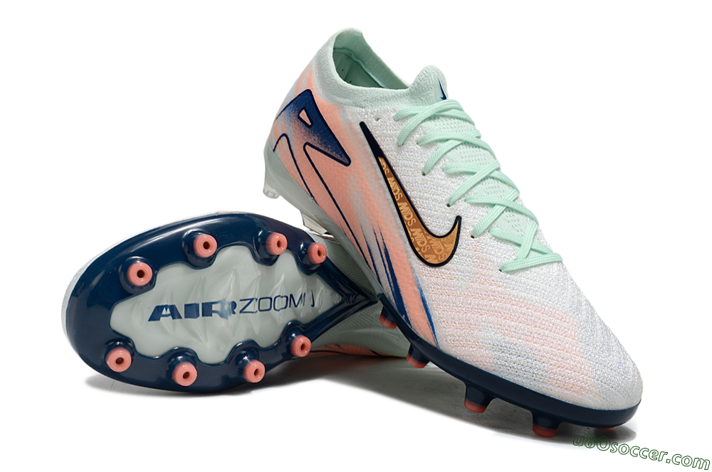 Nike Air Zoom Mercurial Vapor 16 Elite AG Artificial Grass Soccer Cleats - Pink/Jade/Yellow 4