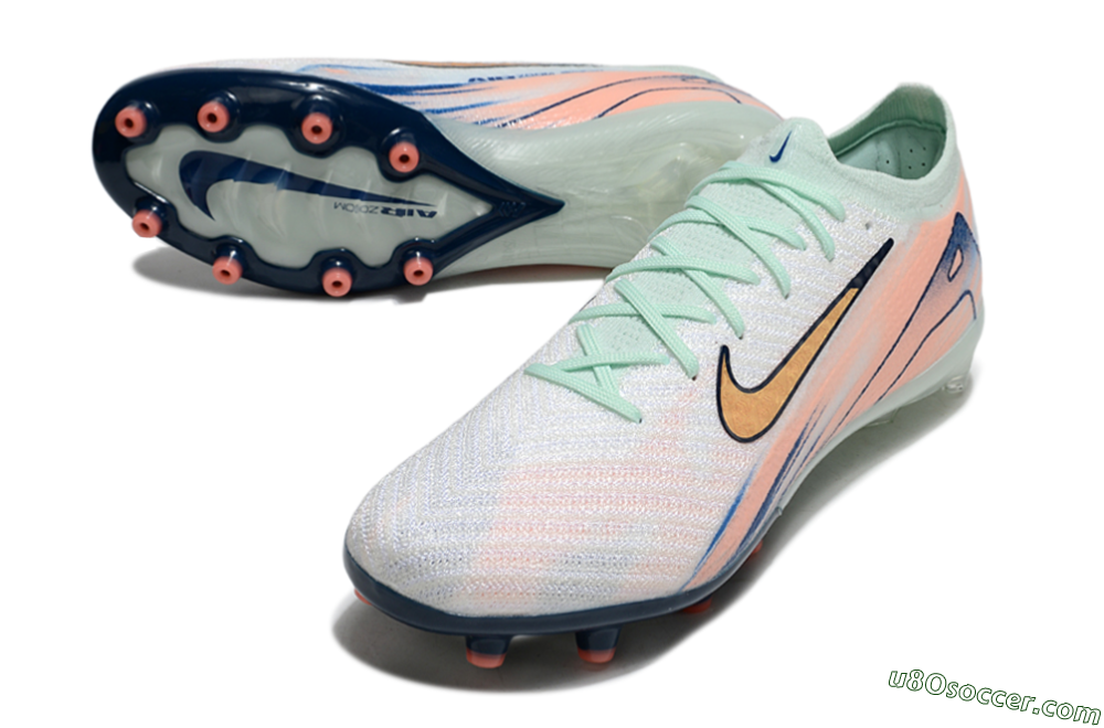 Nike Air Zoom Mercurial Vapor 16 Elite AG Artificial Grass Soccer Cleats - Pink/Jade/Yellow 3