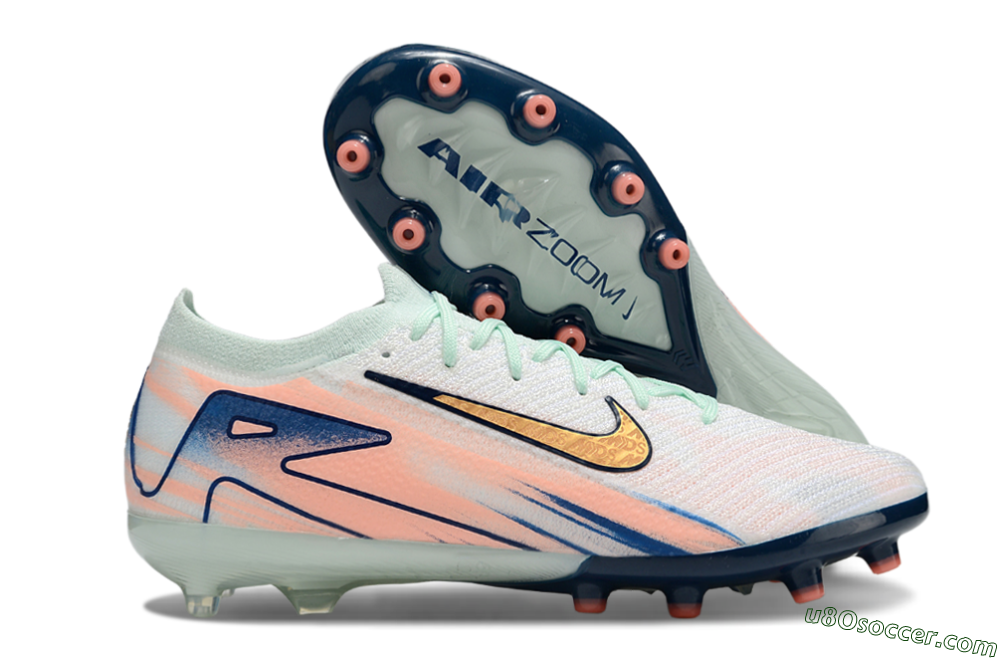 Nike Air Zoom Mercurial Vapor 16 Elite AG Artificial Grass Soccer Cleats - Pink/Jade/Yellow 1