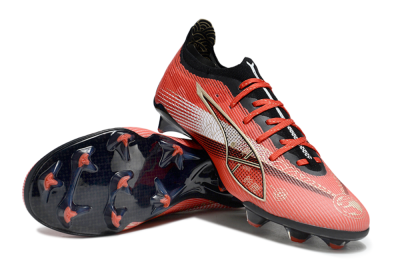 Puma Ultra 5 Ultimate FG Firm Ground Soccer Cleats - Red/Gold/White