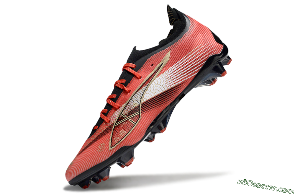Puma Ultra 5 Ultimate FG Firm Ground Soccer Cleats - Red/Gold/White 5