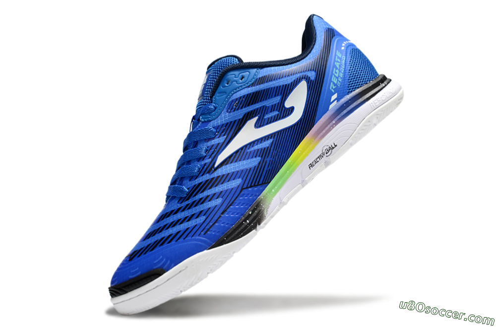 Joma Top Flex IC Indoor & Futsal Soccer Shoes - Blue/White/Black 5