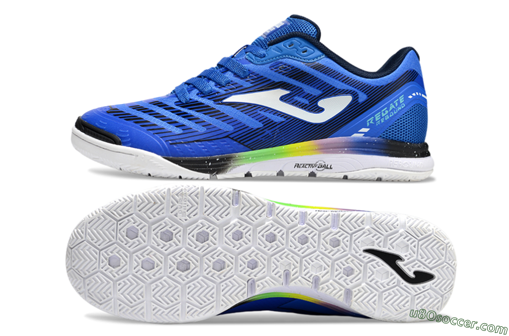 Joma Top Flex IC Indoor & Futsal Soccer Shoes - Blue/White/Black 0