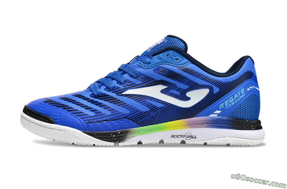 Joma Top Flex IC Indoor & Futsal Soccer Shoes - Blue/White/Black 2