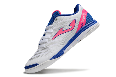 Joma Top Flex IC Indoor & Futsal Soccer Shoes - White/Pink/Blue