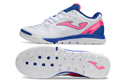 Joma Top Flex IC Indoor & Futsal Soccer Shoes - White/Pink/Blue