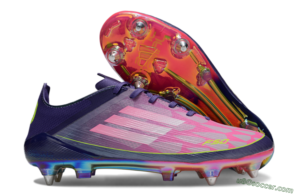 Adidas F50 Elite SG Soft Ground Soccer Cleats - Pink/Purple/Yellow 1
