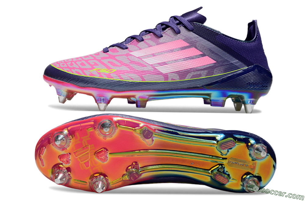 Adidas F50 Elite SG Soft Ground Soccer Cleats - Pink/Purple/Yellow 0