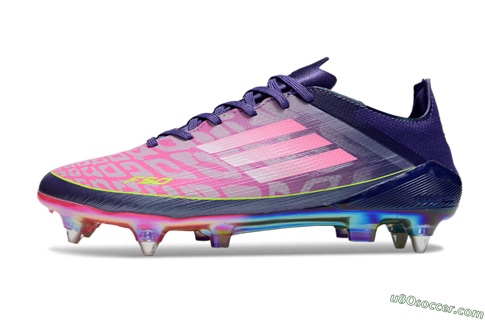 Adidas F50 Elite SG Soft Ground Soccer Cleats - Pink/Purple/Yellow 2