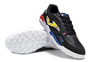 Joma Top Flex TF Artificial Turf Soccer Shoes - Black/Yellow/Blue