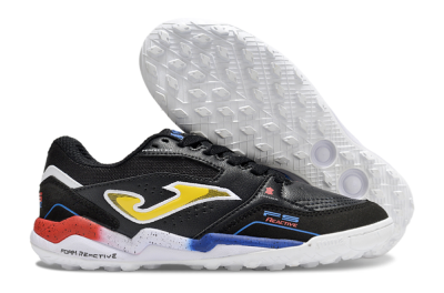 Joma Top Flex TF Artificial Turf Soccer Shoes - Black/Yellow/Blue
