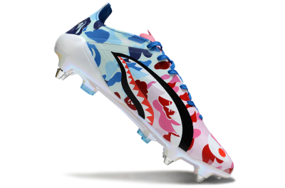 Adidas F50 Elite SG Soft Ground Soccer Cleats - White/Pink/Blue