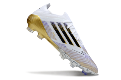Adidas F50 Elite FG Firm Ground Soccer Cleats - White/Purple/Gold