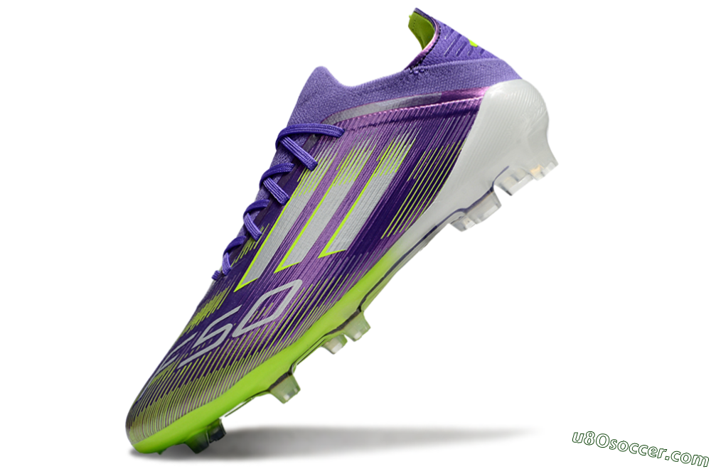 Adidas F50 Elite FG Firm Ground Soccer Cleats - Purple/Yellow/Silver 4