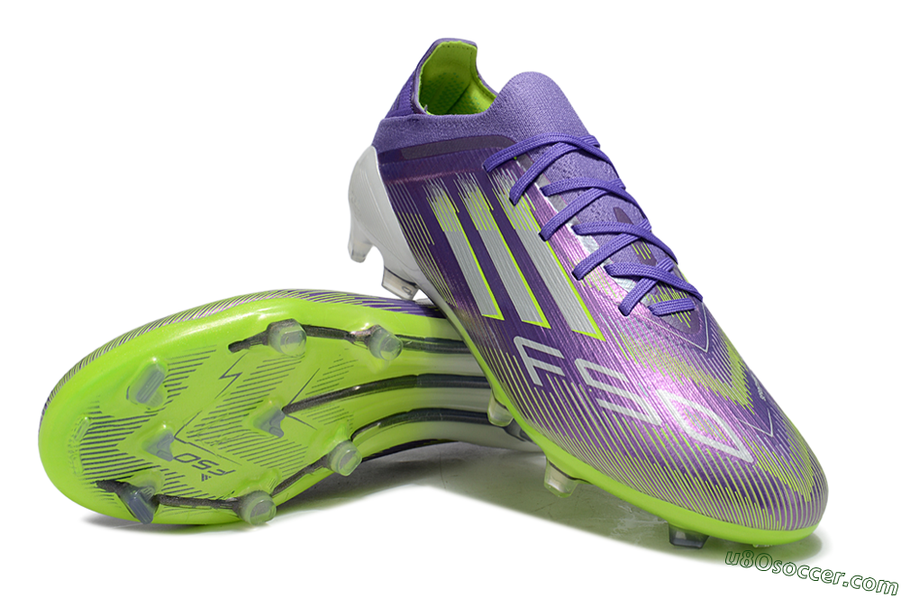 Adidas F50 Elite FG Firm Ground Soccer Cleats - Purple/Yellow/Silver 0
