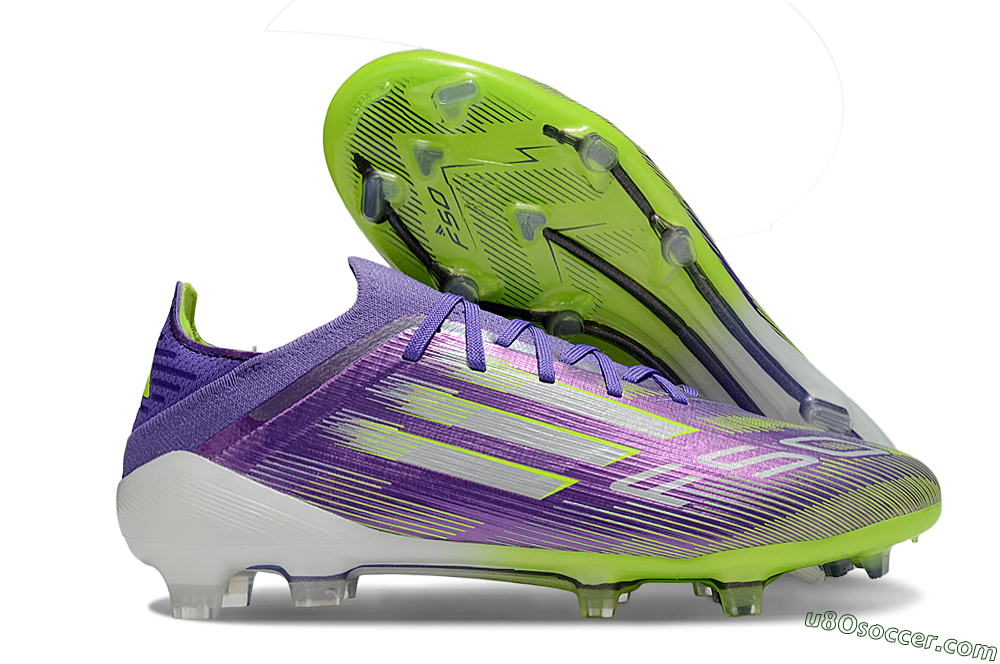 Adidas F50 Elite FG Firm Ground Soccer Cleats - Purple/Yellow/Silver 1