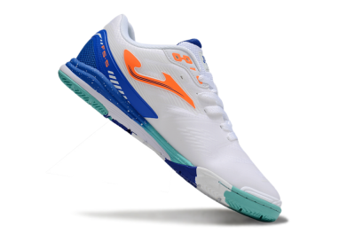 Joma Top Flex IC Indoor & Futsal Soccer Shoes - White/Blue/Orange