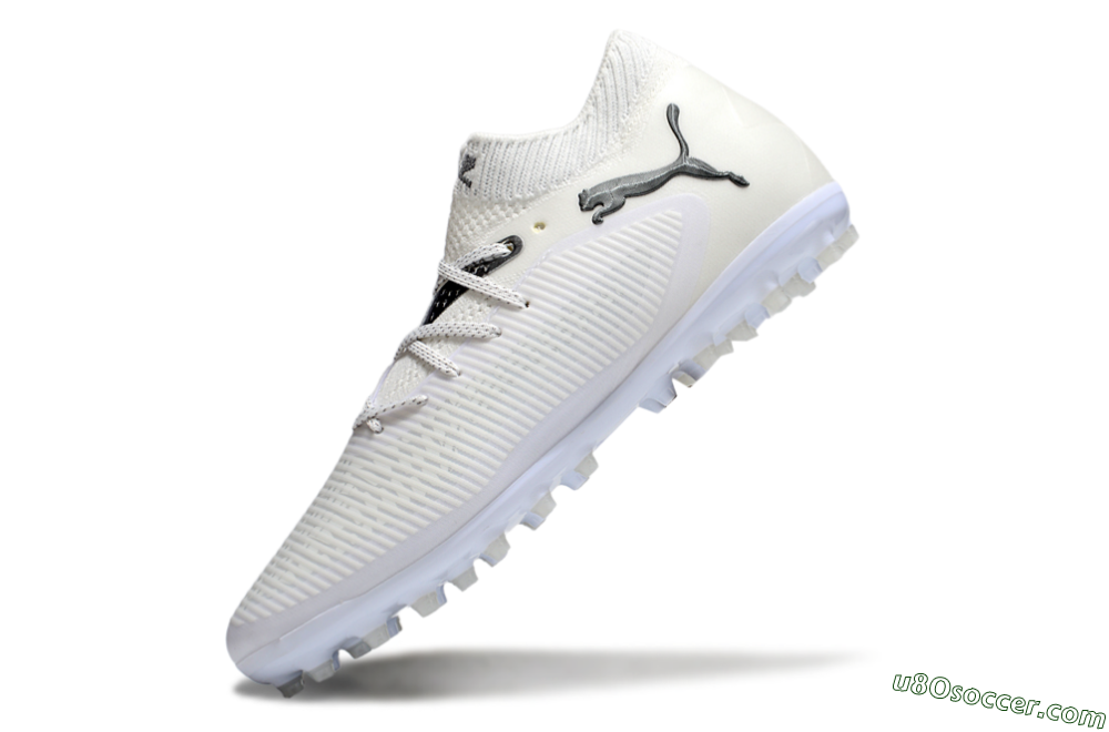 Puma Future 8 Ultimate MG Multi Ground Soccer Cleats - Beige/Black/White 5