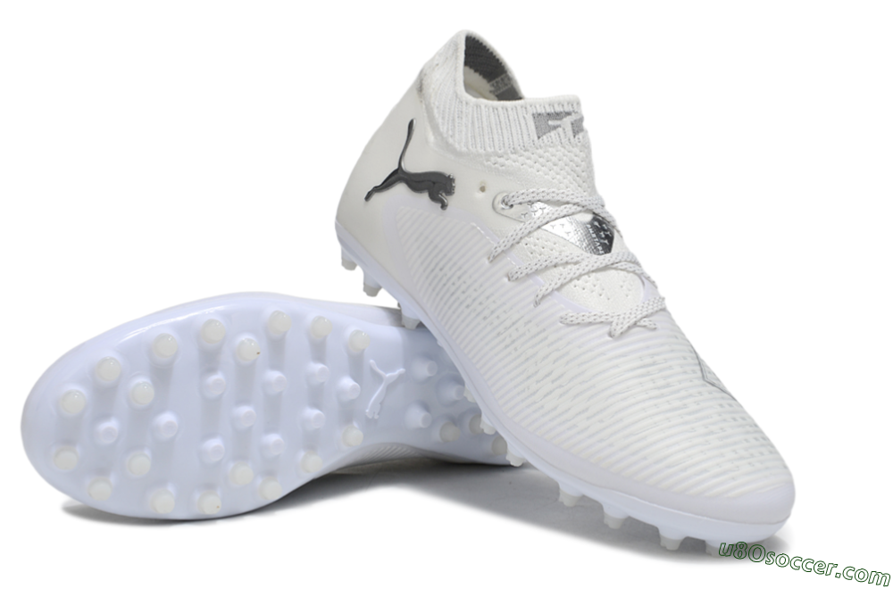 Puma Future 8 Ultimate MG Multi Ground Soccer Cleats - Beige/Black/White 3