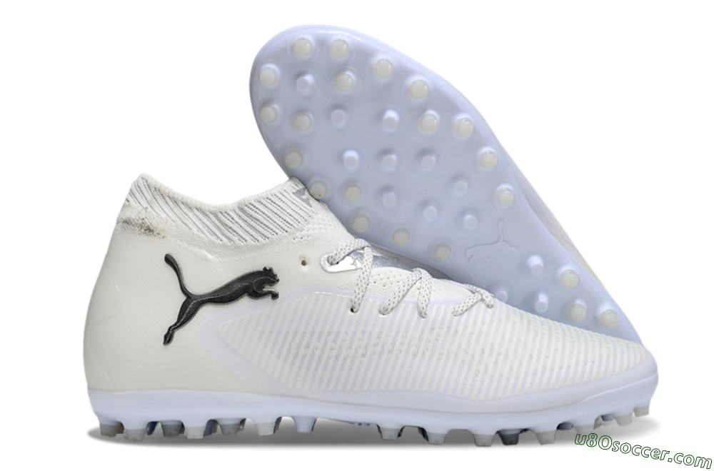 Puma Future 8 Ultimate MG Multi Ground Soccer Cleats - Beige/Black/White 1