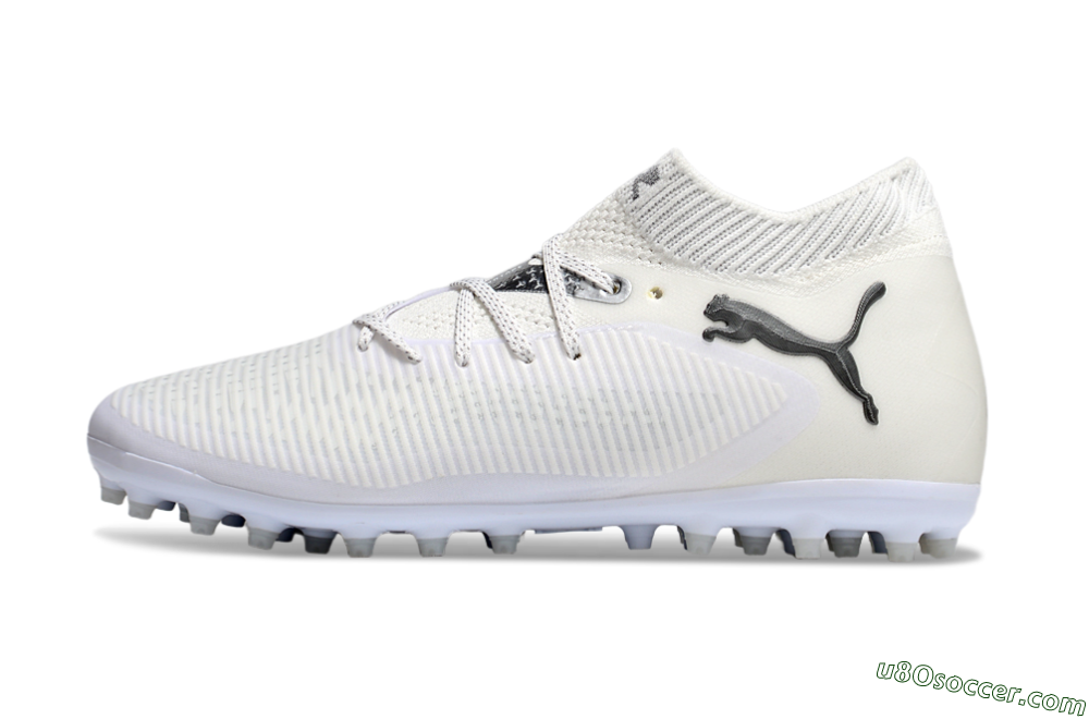 Puma Future 8 Ultimate MG Multi Ground Soccer Cleats - Beige/Black/White 2
