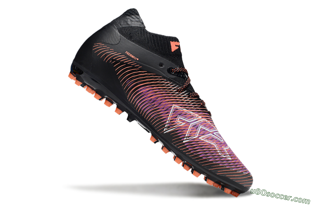 Puma Future 8 Ultimate MG Multi Ground Soccer Cleats - Black/Purple/Orange 4