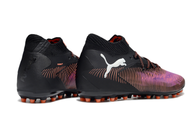 Puma Future 8 Ultimate MG Multi Ground Soccer Cleats - Black/Purple/Orange