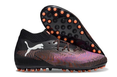 Puma Future 8 Ultimate MG Multi Ground Soccer Cleats - Black/Purple/Orange