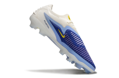 Nike Phantom 6 Elite Low FG Firm Ground Soccer Cleats - Blue/White/Yellow