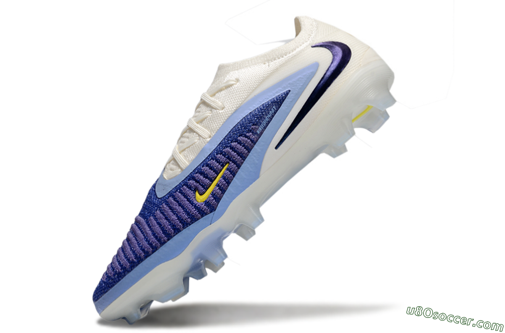 Nike Phantom 6 Elite Low FG Firm Ground Soccer Cleats - Blue/White/Yellow 5